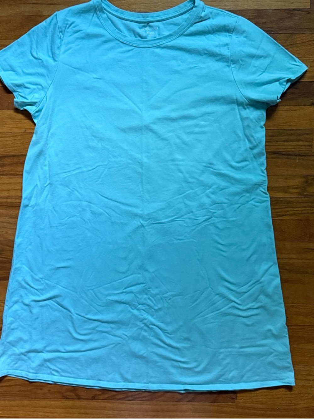 Eileen Fisher Aqua Blue T-shirt Dress / Coverup